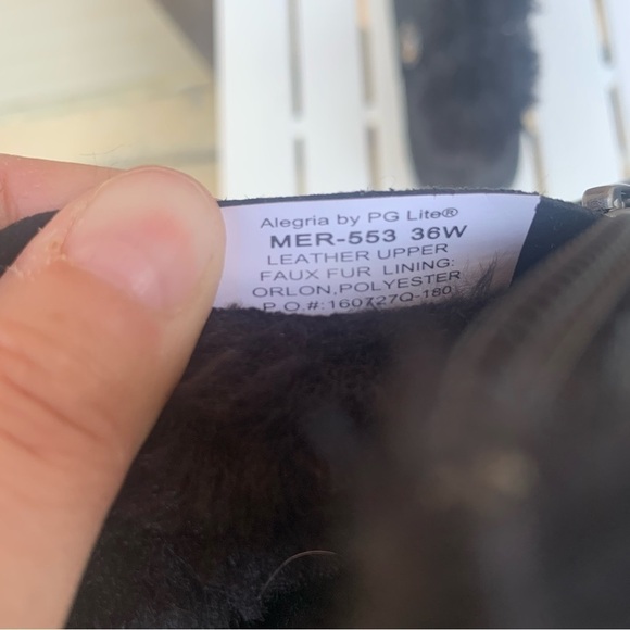 ALEGRIA Meri 553 Black Roses Faux Fur Lined Boots Size EU 36/US 6/6.5 - Picture 9 of 9